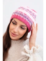 Dámská zimní vlněná čepice s ozdobnými krystalky K399 černá