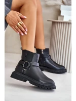 Kotníkové Boty Zateplené Na Zip Big Star OO274A128 Černé Kotníkové Boty Zateplené Na Zip Big Star OO274A128 Černé