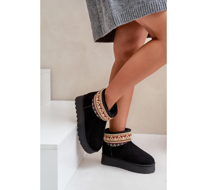 Dámské Sněhule S Vzorem Na Platformě Černé model 21678552 - Boto Dámské Sněhule S Vzorem Na Platformě Černé model 21678552 - Boto