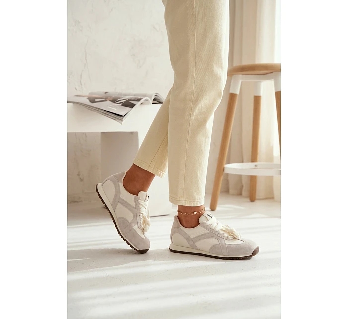 Semišové Dámské Tenisky model 22073044 Šedé - VINCEZA