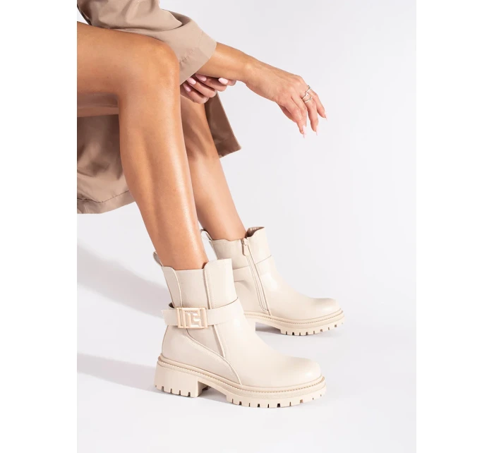 Pěkné dámské kotníčkové boty hnědé Pěkné dámské kotníčkové boty hnědé