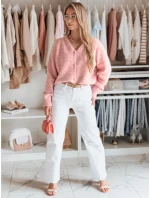 Dámský oversize svetr růžový Dstreet model 21988249 - FashionStreet