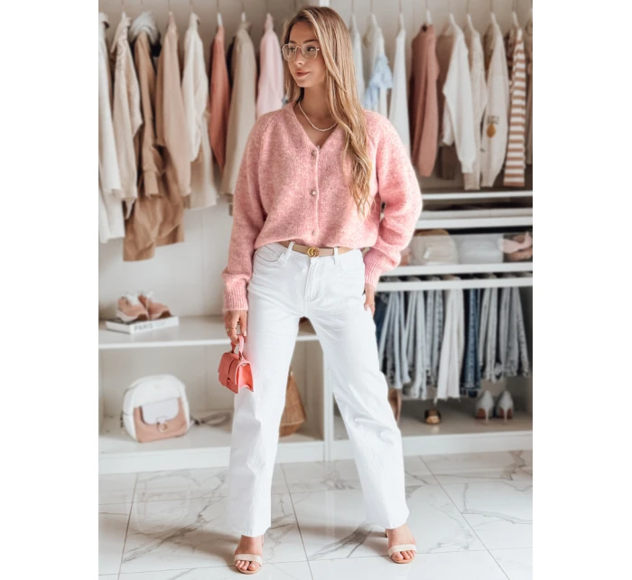 Dámský oversize svetr růžový Dstreet model 21988249 - FashionStreet
