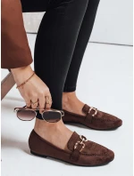 Dámské semišové hnědé mokasíny FashionStreet ZY1177