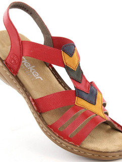 Pohodlné sandály s gumičkami Rieker W RKR690 red