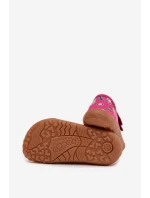 Dětské domácí papuče Barefoot Froddo Canvas G1700440-10 Fuksie