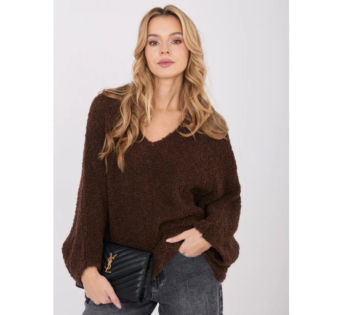 Jumper CH SW 72630.79 tmavě hnědý Jumper CH SW 72630.79 tmavě hnědý