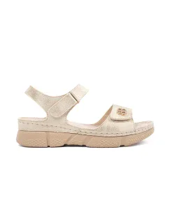 Stylové dámské zlaté  sandály platforma