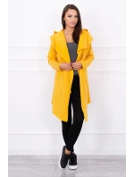 Volná bunda s kapucí v hořčicové barvě Volná bunda s kapucí v hořčicové barvě