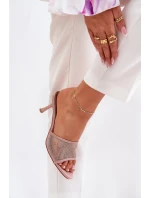 Zdobené Pantofle Na Jehlách Šampaňské Ennoriel