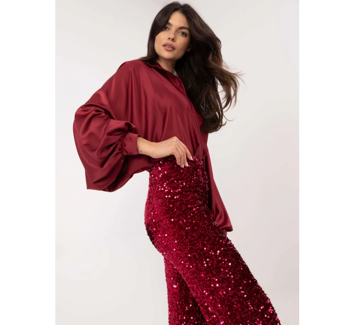 MI kalhoty SP 4323C.28 kaštanové barvy