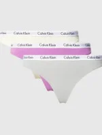 Dámské tanga 3pcs QD3587E CFU Vícebarevná - Calvin Klein