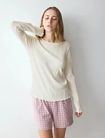Versatile Rib Top LSL - Silk White - TRIUMPH Silk White - TRIUMPH