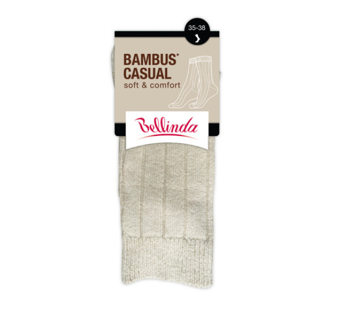 Zimní bambusové ponožky BAMBUS CASUAL UNISEX SOCKS - BELLINDA - béžová