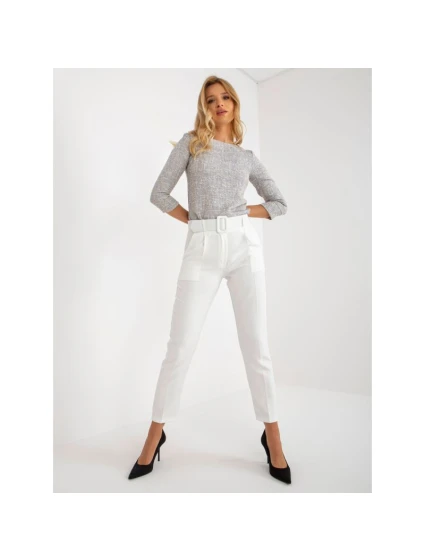 Ecru klasické látkové kalhoty Giulia s délkou ke kotníkům (DHJ-SP-12787.21X) Ecru klasické látkové kalhoty Giulia s délkou ke kotníkům (DHJ-SP-12787.21X)