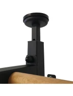 ROZKLÁDACÍ DŘEVĚNO-KOVOVÝ GYMNASTICKÝ ŽEBŘÍK S KOVOVOU HRAZDOU V DUBOVÉ LAVICI 511