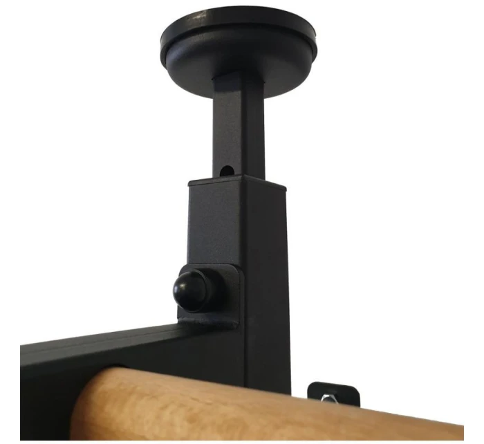 ROZKLÁDACÍ DŘEVĚNO-KOVOVÝ GYMNASTICKÝ ŽEBŘÍK S KOVOVOU HRAZDOU V DUBOVÉ LAVICI 511