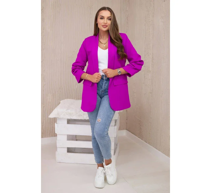 Bunda s klopou elegantní fialka