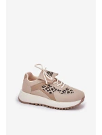 Sportovní Boty Tenisky Dámské Na Platformě Leopardí Béžové Pumbes Sportovní Boty Tenisky Dámské Na Platformě Leopardí Béžové Pumbes