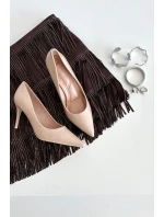 Lakované Eko Kožené Dámské Lodičky S  Béžové model 21711350 - Boto