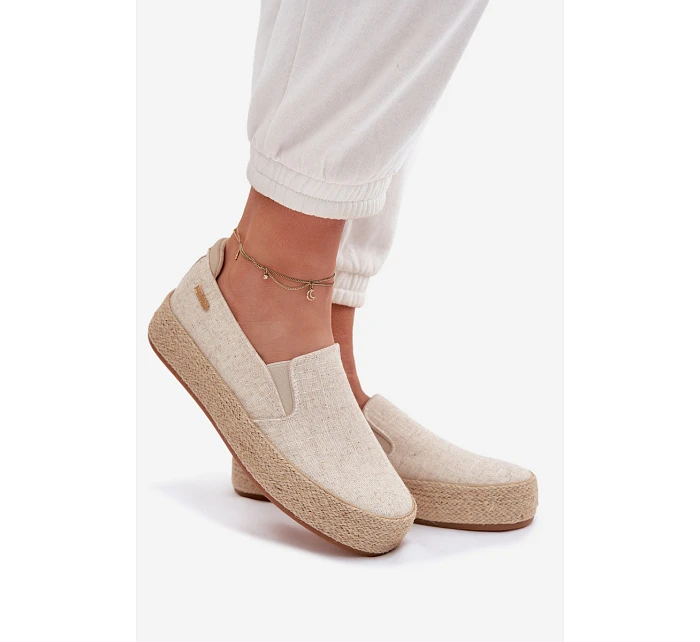 Dámské espadrilky na platformě Big Star model 22042779 Béžové - Big Star Shoes