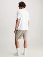 Pánské pyžamo NM2471E bílo/béžové - Calvin Klein Pánské pyžamo NM2471E bílo/béžové - Calvin Klein