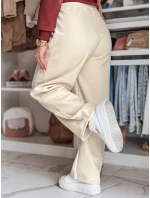 Dámské tepláky se širokými nohavicemi DRESMOOD PREMIUM béžová FashionStreet UY2689