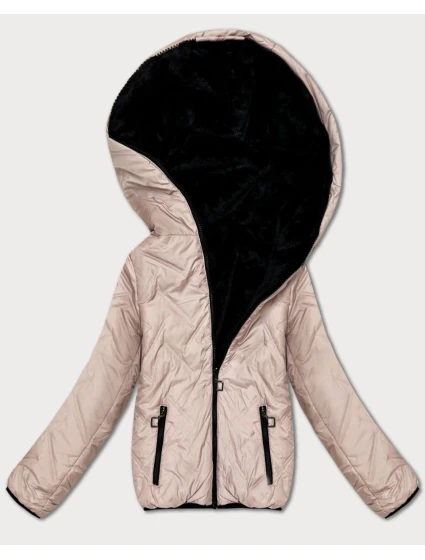 Nude-černá oboustranná dámská bunda pro přechodné období S'West (B8546-5101)