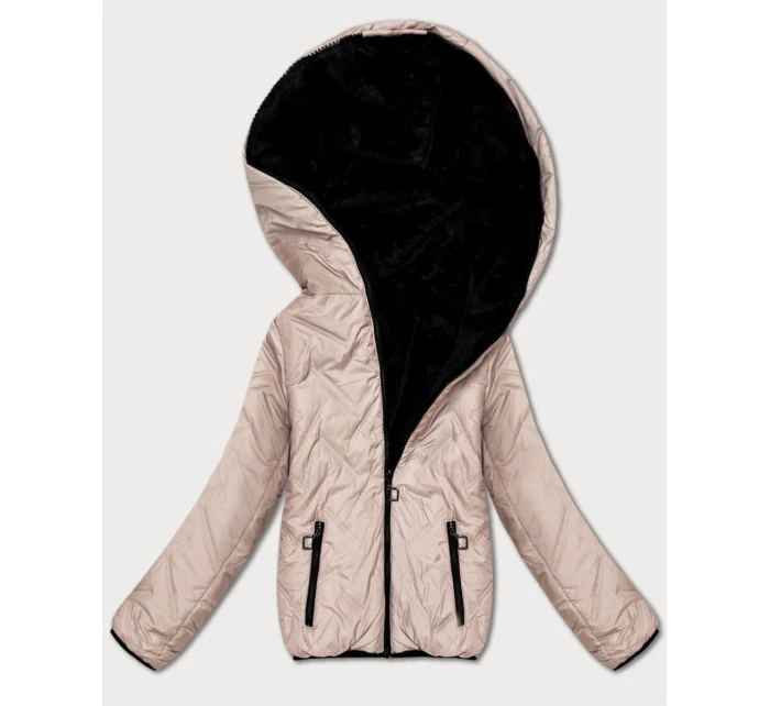 Nude-černá oboustranná dámská bunda pro přechodné období S'West (B8546-5101)