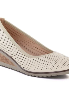 Dámské otevřené lodičky na platformě béžové barvy model 22015114 - VINCEZA