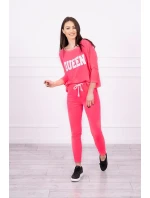 Sada s růžovým neonovým potiskem Queen