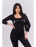 Body s potiskem pistole černé