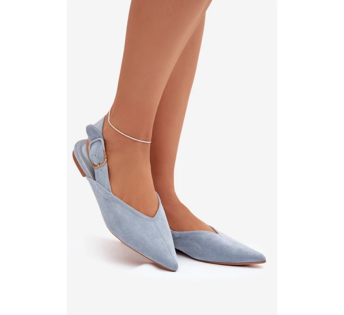 Dámské baleríny S přezkou Modré model 21834818 - Boto Dámské baleríny S přezkou Modré model 21834818 - Boto