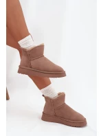 Dámské sněhule z přírodního semiše Vinceza – béžové Dámské sněhule z přírodního semiše Vinceza – béžové