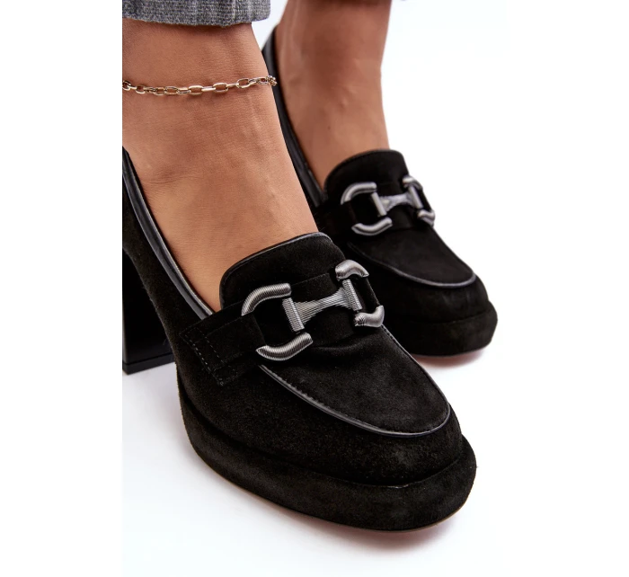 Kožené lodičky model 22025191 černé Laura Messi - SWEET SHOES Kožené lodičky model 22025191 černé Laura Messi - SWEET SHOES