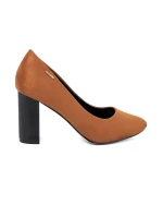 Pěkné  lodičky Jasnobrązowy dámské na širokém podpatku