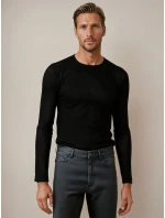 Pánský svetr černý model 21982686 - FashionStreet Pánský svetr černý model 21982686 - FashionStreet