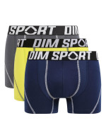 Pánské sportovní boxerky 3 ks DIM SPORT COTTON STRETCH BOXER 3x - DIM SPORT - žlutá
