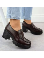 Dámské mokasíny na klínku hnědé Potocki SZ12700