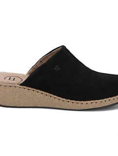 Kožené žabky na platformě černé Filippo DK7567