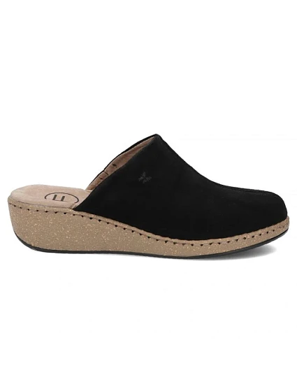 Kožené žabky na platformě černé Filippo DK7567