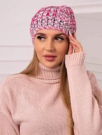 Dámská čepice s bambulí Maria K335 fuchsiová