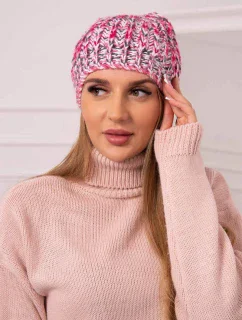 Dámská čepice s bambulí Maria K335 fuchsiová