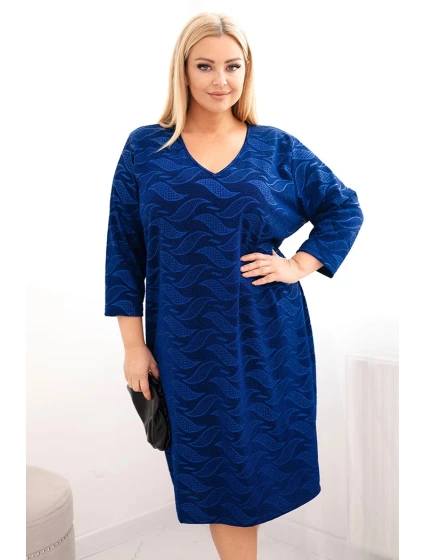 Dámské šaty z Plus Size s výstřihem do V model 21725289 - K-Fashion