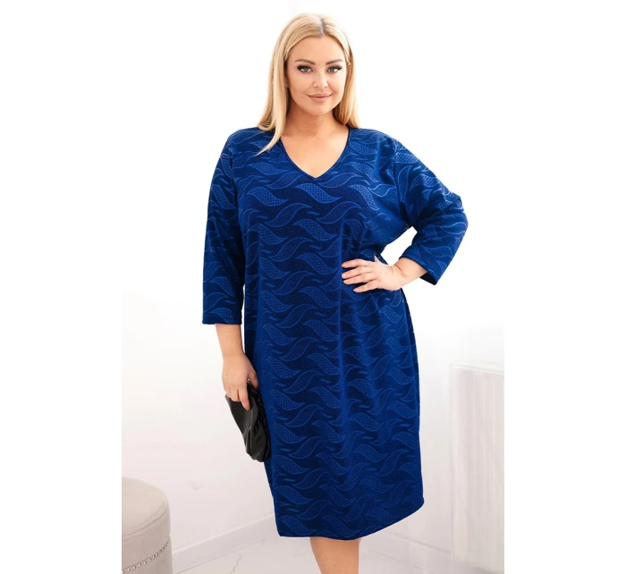 Dámské šaty z Plus Size s výstřihem do V model 21725289 - K-Fashion