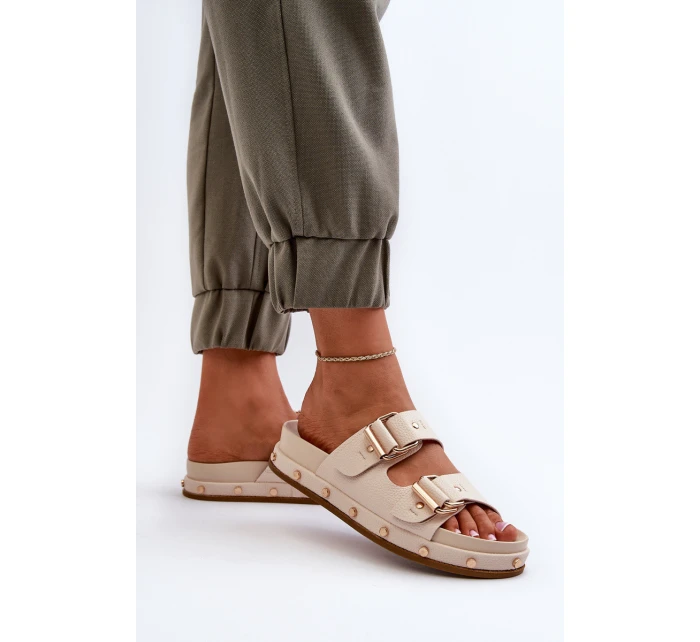 Dámské žabky na platformě Big Star NN274083 béžové Dámské žabky na platformě Big Star NN274083 béžové