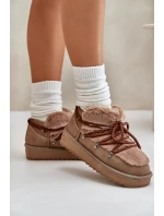 Nízké Sněhule Na Platformě S Kožíškem D.Franklin Hnědé DFSH370011