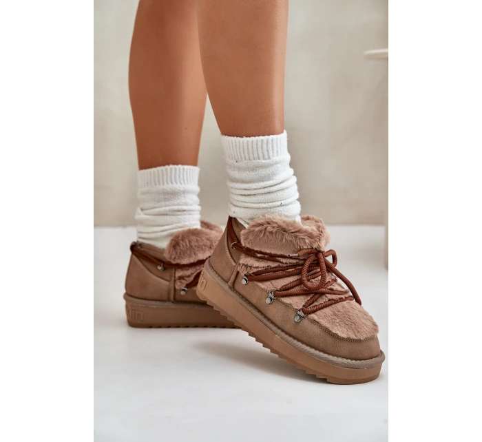 Nízké Sněhule Na Platformě S Kožíškem D.Franklin Hnědé DFSH370011