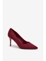 Dámské lodičky s eko bordové model 21711438 - Boto