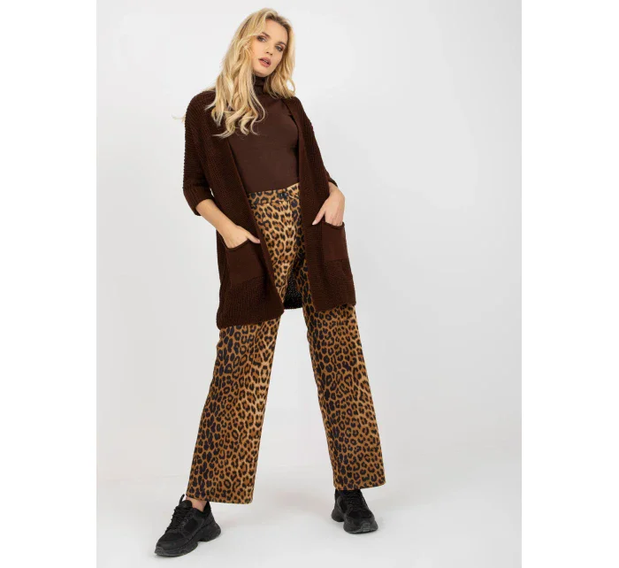 Dámský svetr LO SW LK 3002 kardigan.98P tmavě hnědý Dámský svetr LO SW LK 3002 kardigan.98P tmavě hnědý